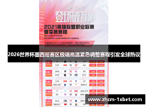 2026世界杯墨西哥赛区极端高温紧急调整赛程引发全球热议